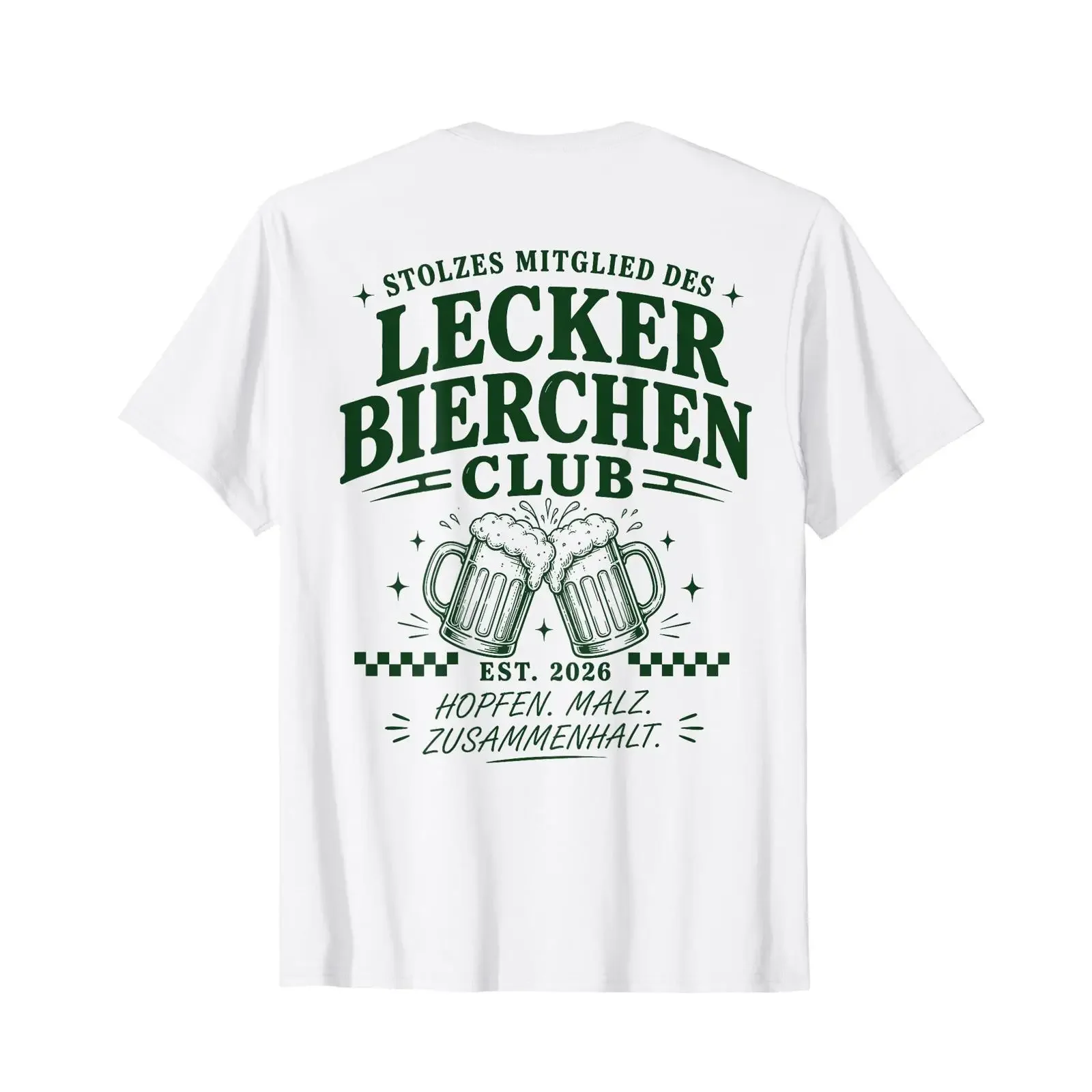 LECKER Bierchen Club T Shirt vintage Washed Versatile designer clothes Soft Stretched Top For Everyday Wear Breathable graphic