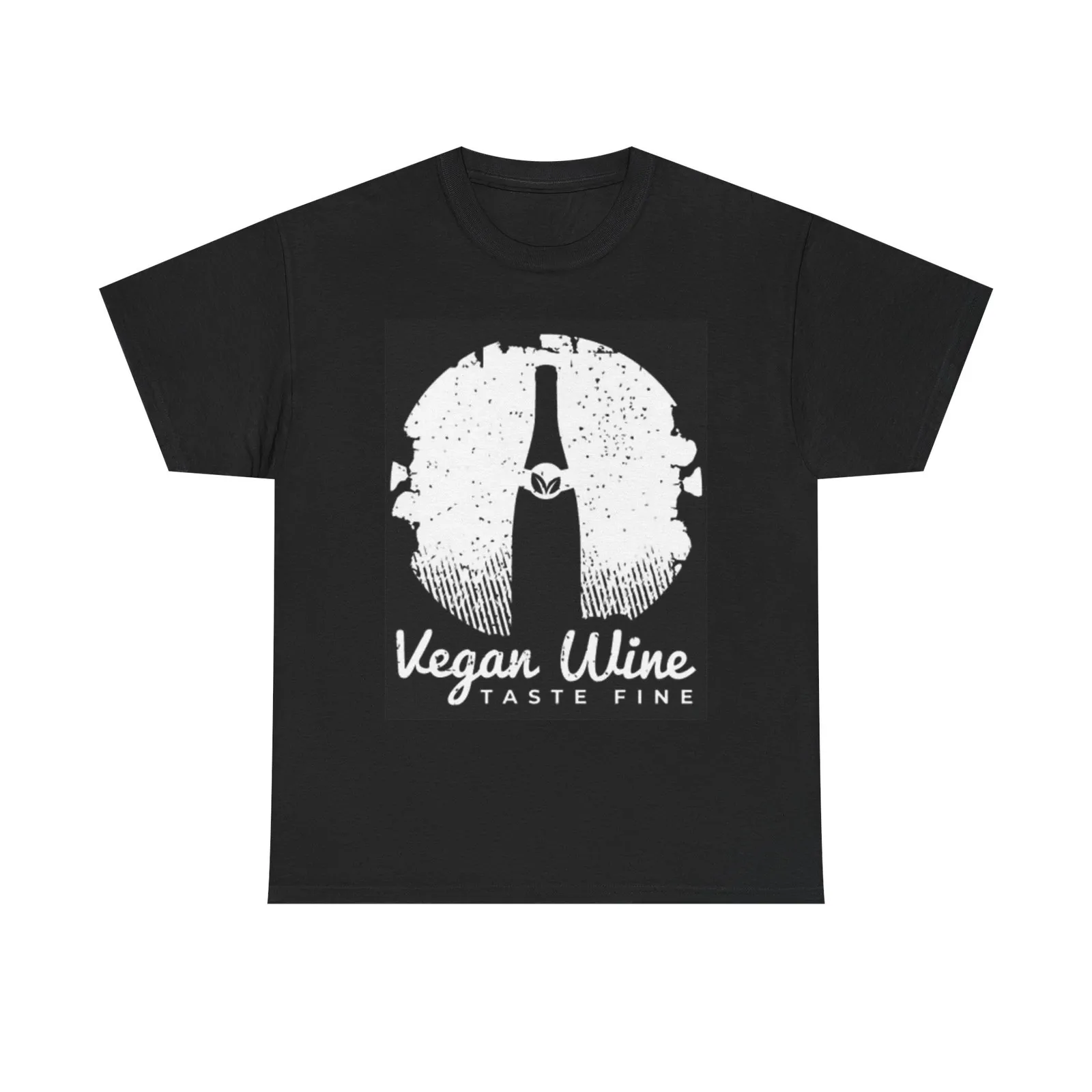 Vegan Wine Tastes Fine Graphic T Shirt Funny Gift Unisex Heavy Cotton Tee