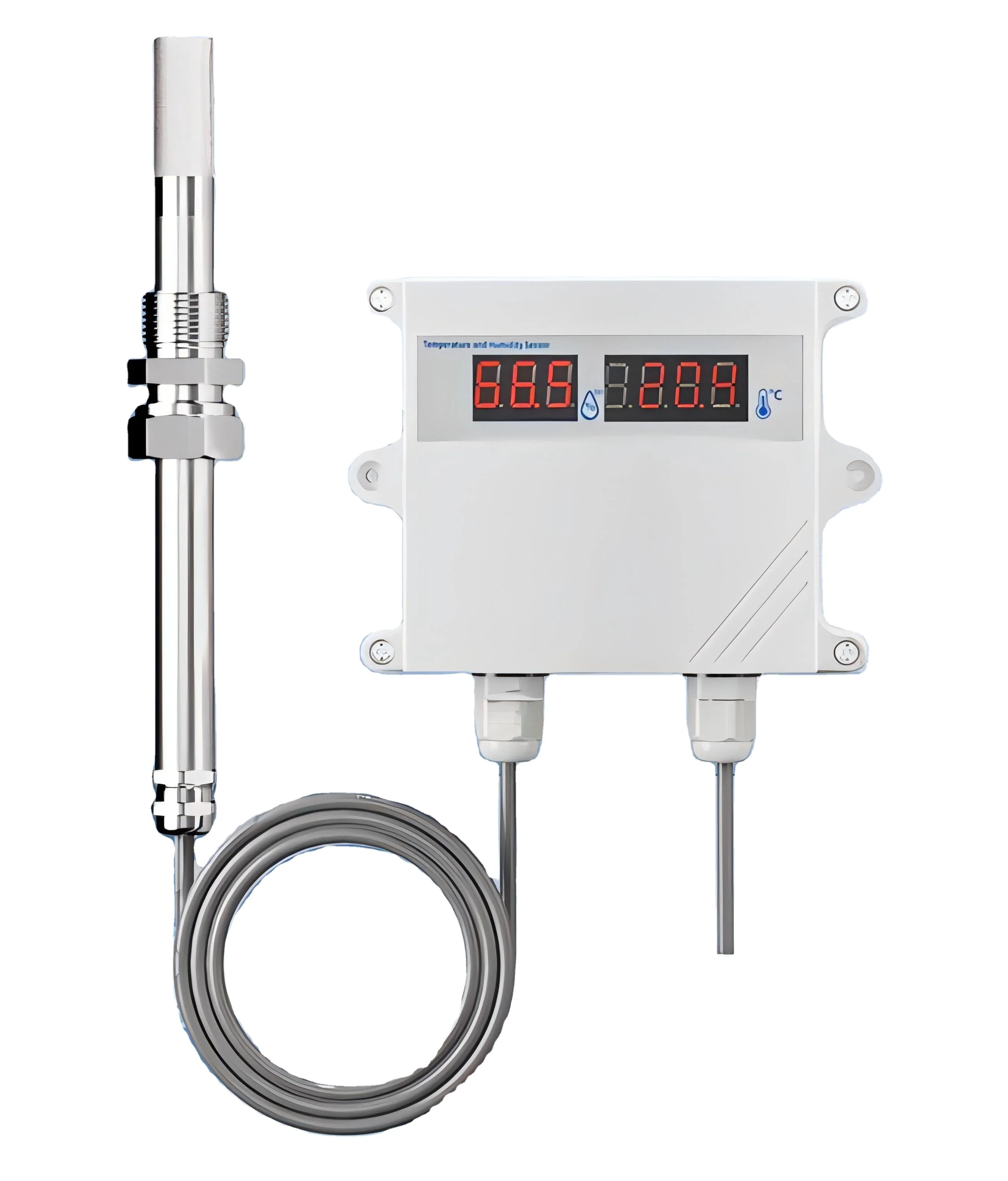 Industrial Temperature Humidity Sensor Transmitter ABS Plastic Electronic Power Indoor Outdoor Use