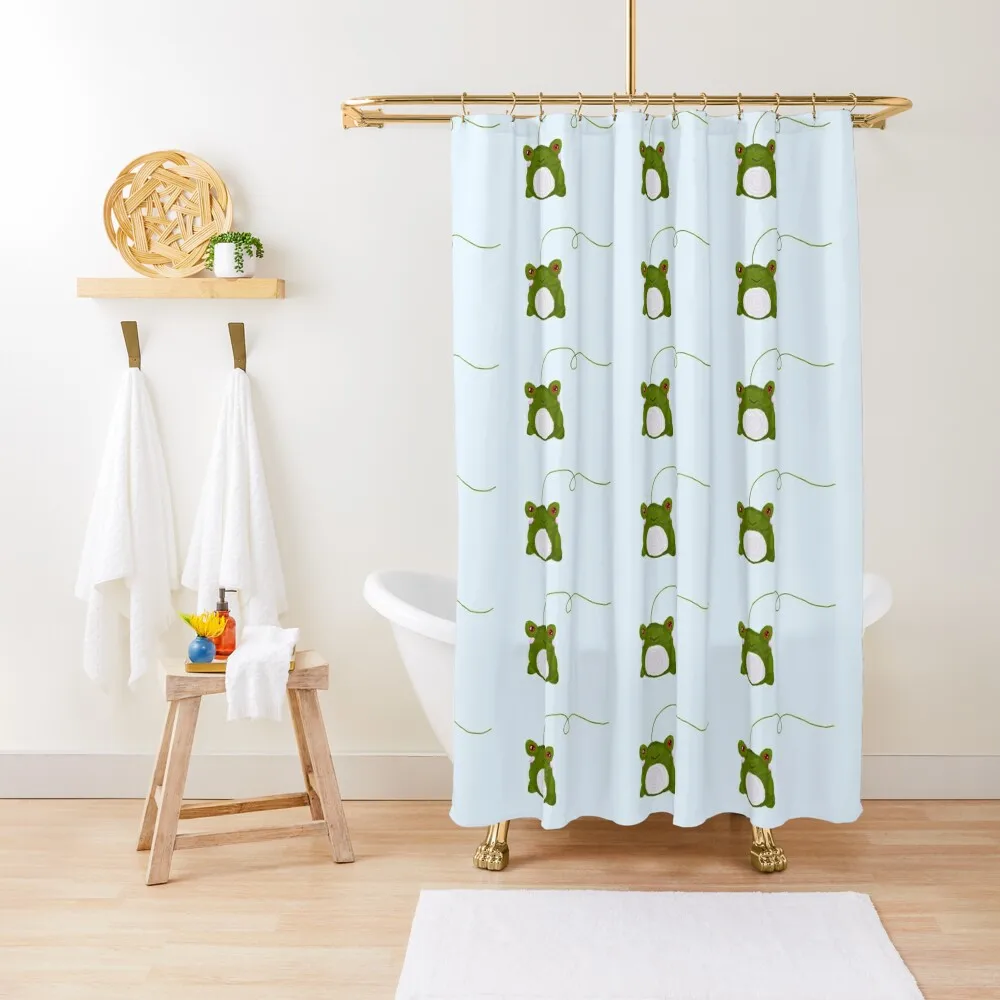 

matcha green frog Shower Curtain Bathroom And Shower Products Funny Shower Curtain