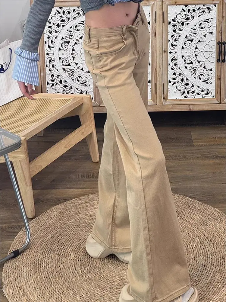 الأمريكية Sle منخفضة الخصر جرس بوت الجينز المرأة ربيع الخريف حجم كبير مثير فتاة حار مطاطا التخسيس متوهج السراويل #2