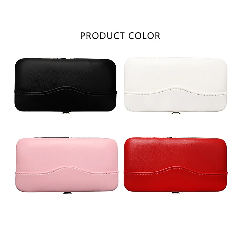 1PC Eyelash Tweezer Storage Box PU Leather Empty Lash Extension Supplies Tweezers Storage Box Portable Eyebrow Tweezers Cases