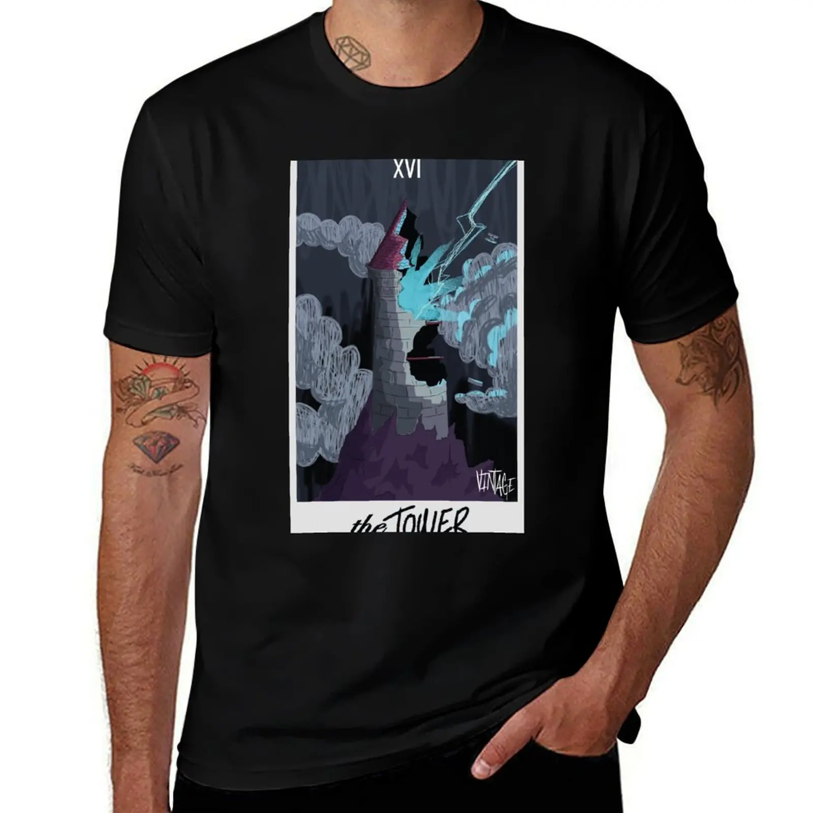

The Tower T-Shirt summer shirt rapper graphic tees Louboutins luxury designer workout shirts for men