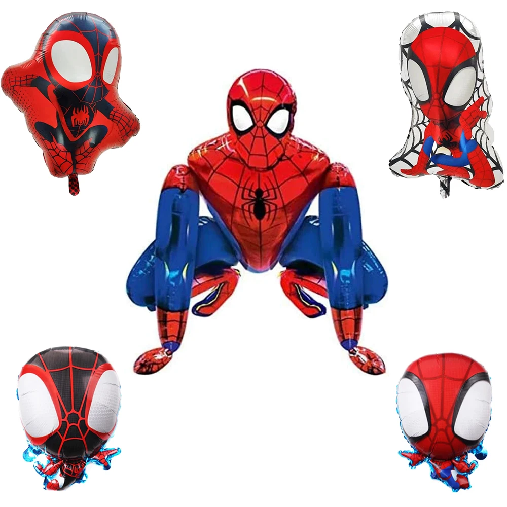 Superhero Spiderman Iron Man Batman 3D Stand Balloon Medium Size for Kid Toddler Birthday Decoration