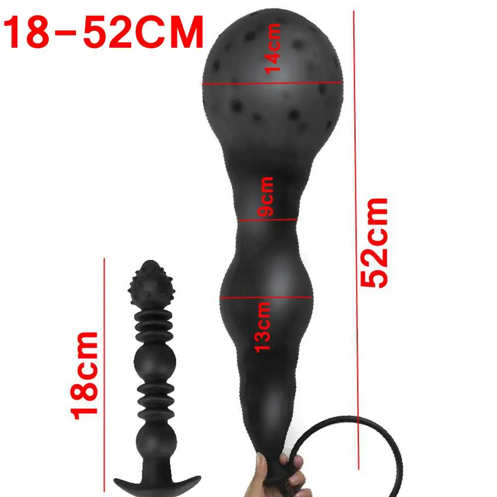 Super Huge Inflated Anal Plug Expandable Big Butt Plug Prostate Massager Vagina  Anus Dilator Adult Sex Toys for Men Woman gay