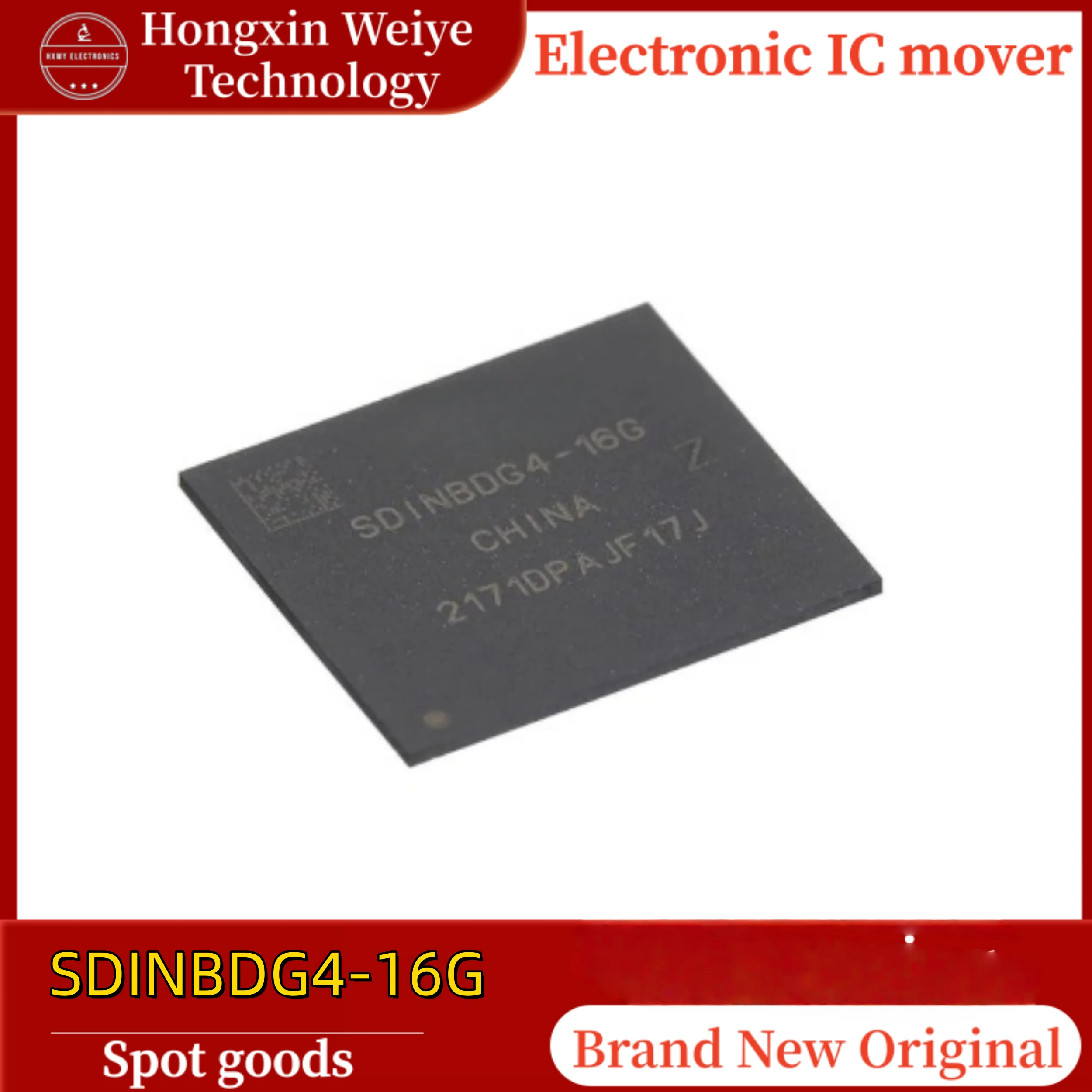 

2/10 PCS SDINBDG4-16G FBGA-153 SDINBDG4 EMMC Memory Storage IC Brand New In Stock