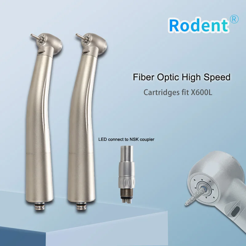 

Dental High Speed Ceramic Bearing Handpiece MAX X600L Push Button Fit NSK Coupler with 4 Water Spray