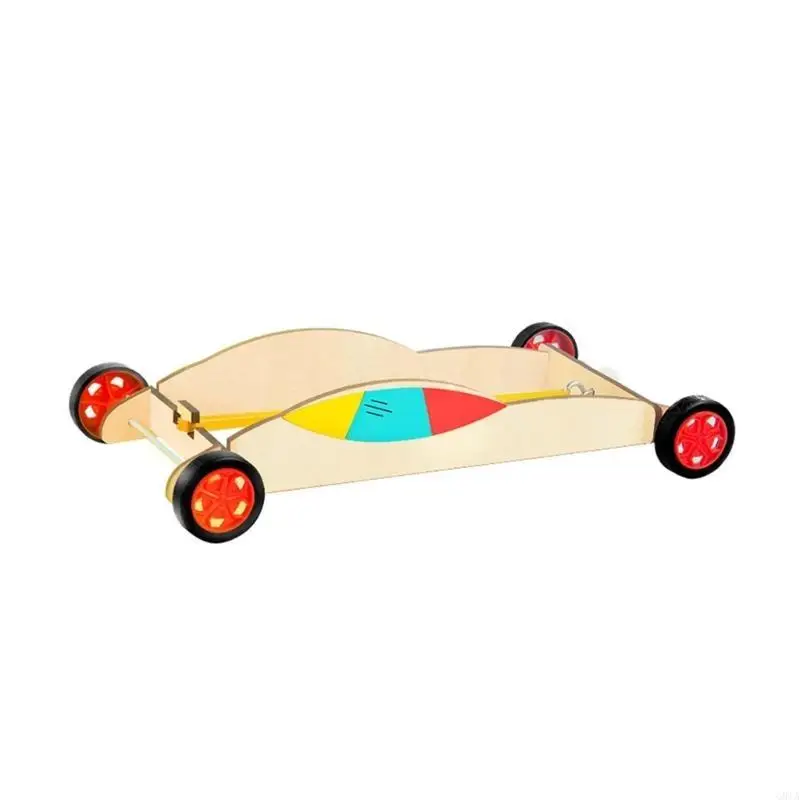 G8TA Rubber -Band Powered Car Assembly Toy Science Experiment Set для Kid 6 ＋