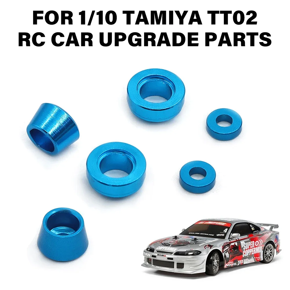 1/10 Tamiya TT02 Metal Steering Cups Gasket Kit, Front Steering Cups Upgrade for TT02 RC Car Replacement Parts