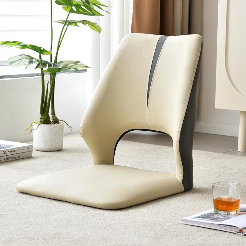 Japanese Floor Chair with Backrest Legless Tatami Seat for Bay Window Ergonomic Comfortable Sofa