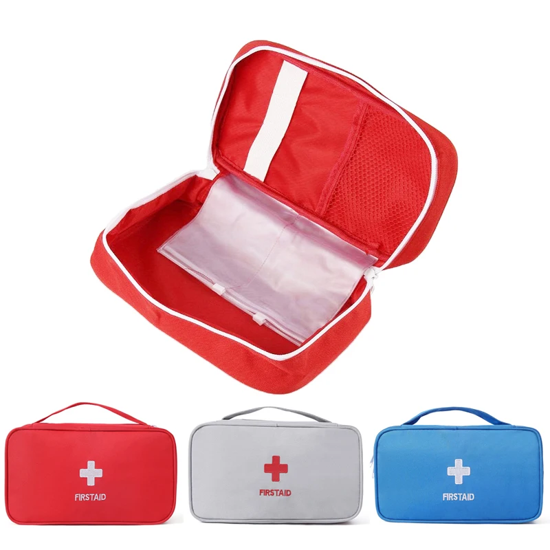 Medical Medicine First Aid Home Travel Outdoor Camping Cloth Carrying Storage Emergency Survival Pill Case Zippered Pouch Bag