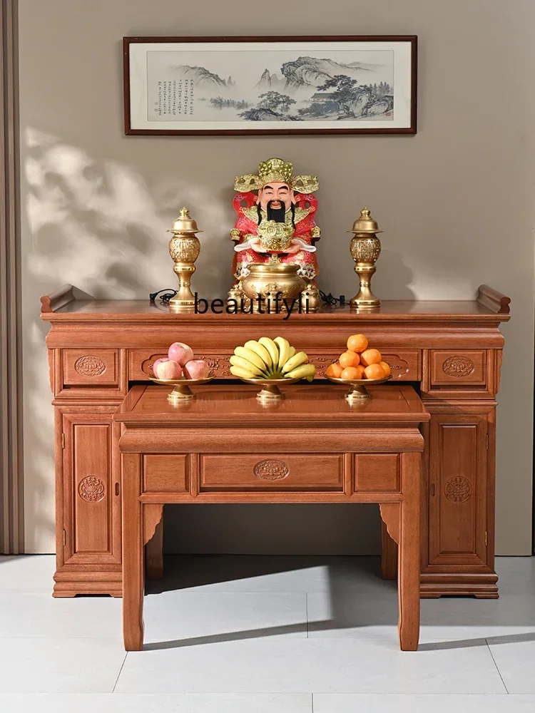 Chinese-style offering table Buddhist platform household living room Zhongtang Tiao case Buddhist hall Jingxiang table temple