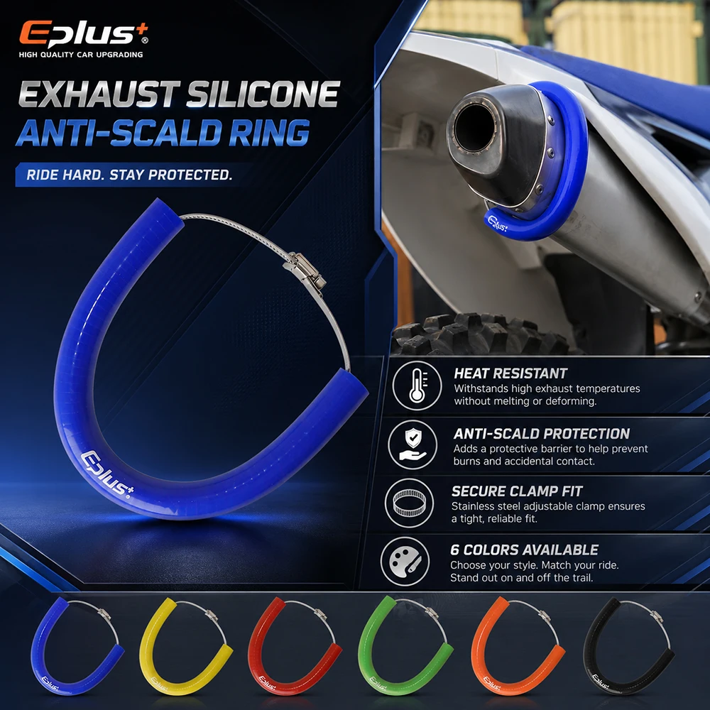Universal Silicone Motorcycle Exhaust Pipe Protector Cover Guard Ring Anti-hot Anti-drop For Yamaha Honda Kawasaki Suzuki KTM