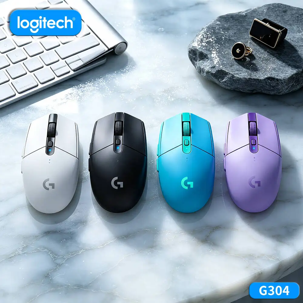 Logitech G304 LIGHTSPEED Wireless Gaming Mouse 12000 DPI HERO Sensor 1ms Latency 250hr Battery Reliable Performance