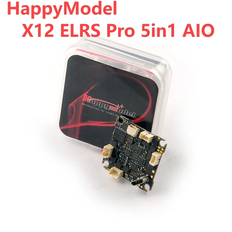 HappyModel X12 ELRS Pro 5in1 AIO Flight Controller Built-in 2.4G ELRS V3.0 OPENVTX 400mW 1-2S LiPo 25.5X25.5mm for FPV Drones