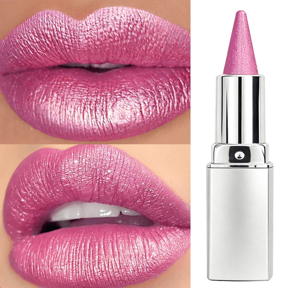 JUJU DREAM Funkelnder Rosa Lippenstift, Hochglänzendes Metallisches Finish, Geschmeidige Langanhaltende Farbe für Alle Hauttöne