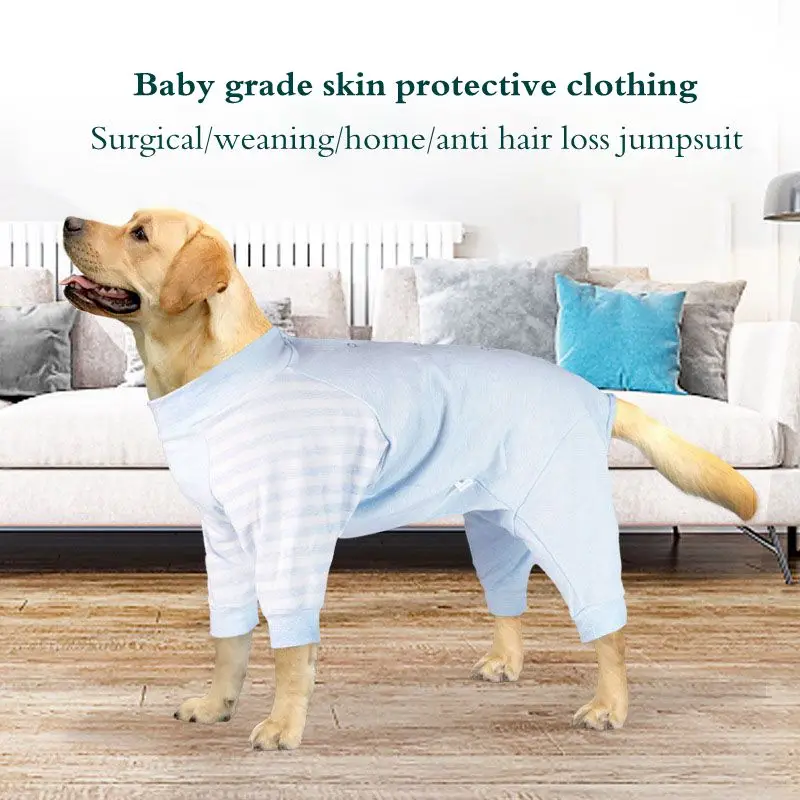 Pet Home Clothes Fashion Winter Dog Clothes Anti-hair Loss Medium/Large Dogs Four-legged Cotton Clothing Pajamas Surgical Gowns