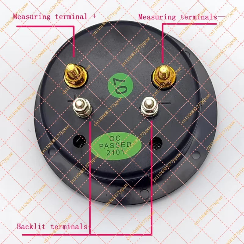 SD-65 Retro Circular VU Meter, Black Dial with Customizable Yellow/Blue Backlight