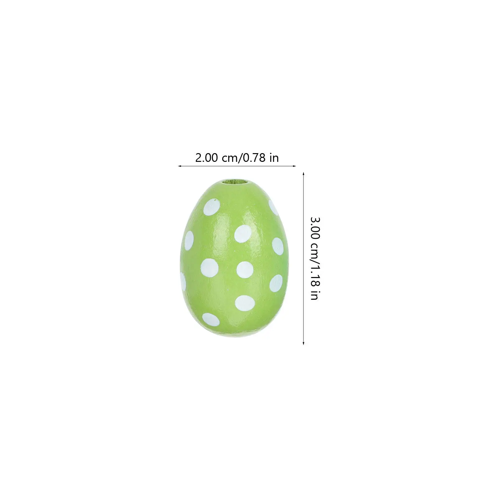 40Pcs Adorable Easter Egg Wooden Beads DIY String Beads for Craft Making Bracelets Necklaces Hanging Decor Handmade Gift