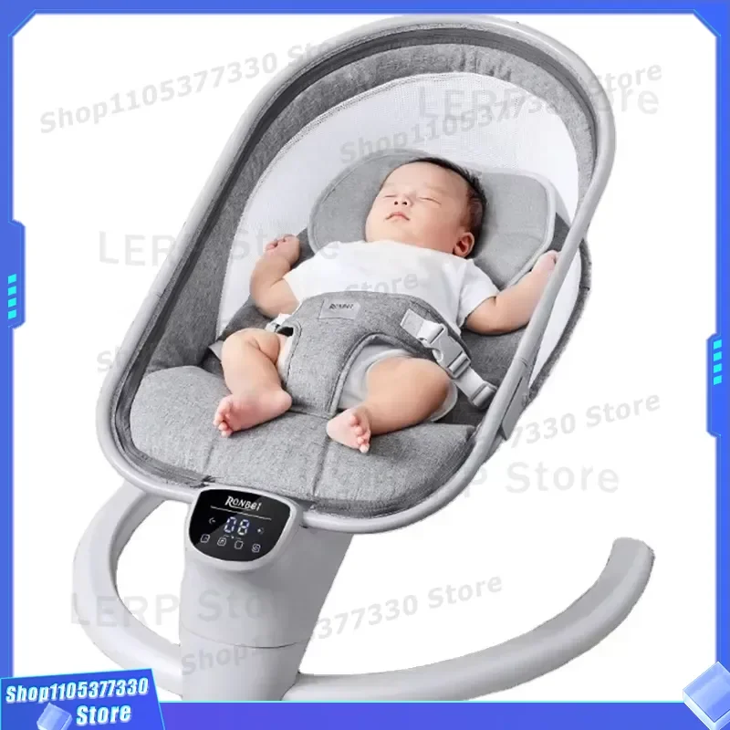 Modern Electric Baby Crib with Music Function Plastic Newborn Bed for Bedroom and Outdoor Use Portable Infant Sleeping Cot