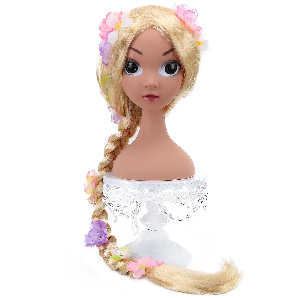 Aicker lange blonde Rapunzel Perücken für Kinder-Prinzessin Mädchen Kostüm Cosplay Märchen Ball Geflecht Perücken für Halloween Weihnachten Teil