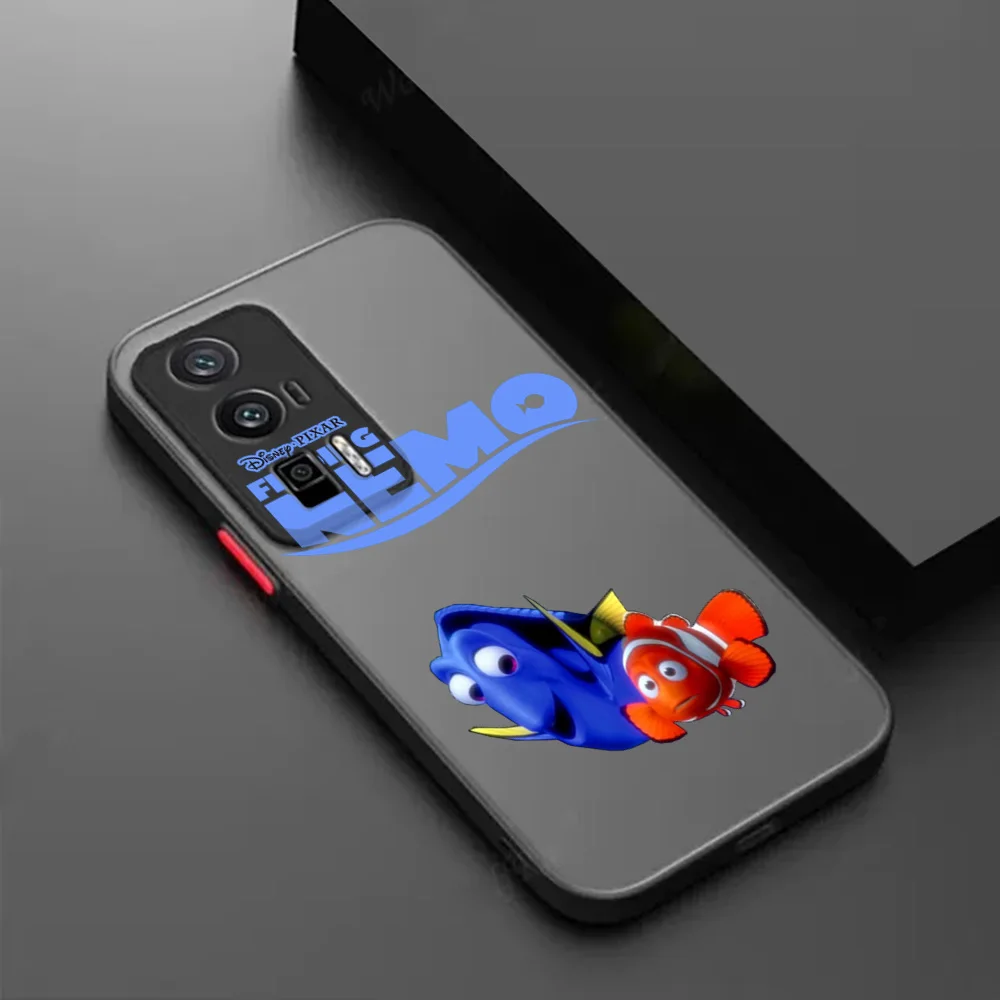 حافظة لهاتف Redmi 9T 9a 9c 14c 10a 10c نوت 8t 9 10s 10 8 9s Xiaomi 10T 14 Pro العثور على نيمو ديزني غطاء أسود شفاف