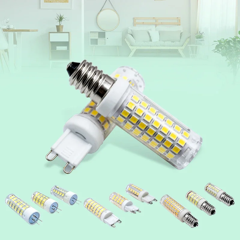 10pcs/lot E14 G4 G9 Led Bulb 3W 5W 9W 220V Saving Ceramic Lamp 360 Degree Beam Angle Replace Halogen Light Spotlight Chandelier