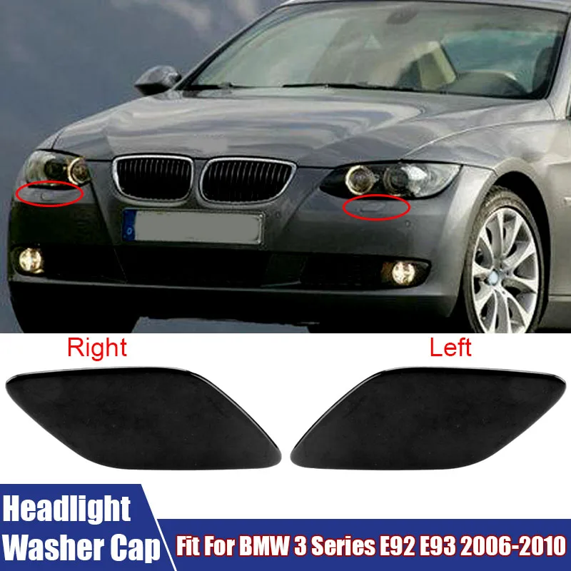 Auto Front Bumper Headlight Washer Nozzle Spray Jet Cover Cap Fit For BMW 3 Series E92 E93 2006-2010 61677171659 61677171660