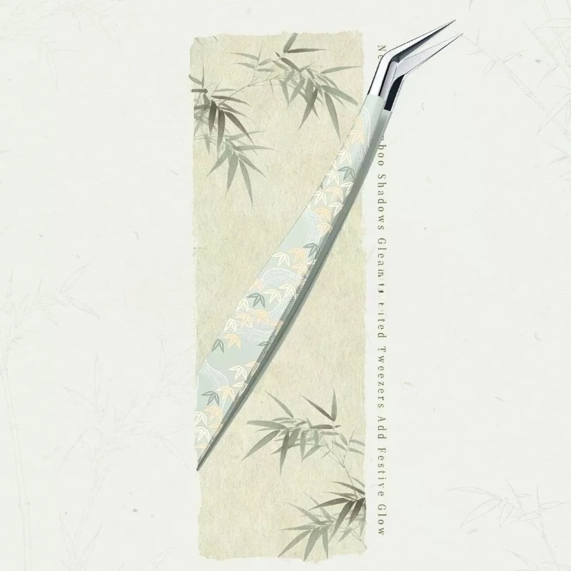 Chinese Style Stationery Tweezer Scene Building Sticker Tool for Journaling Sticker Craft Tweezer Professional Eyelash Extension