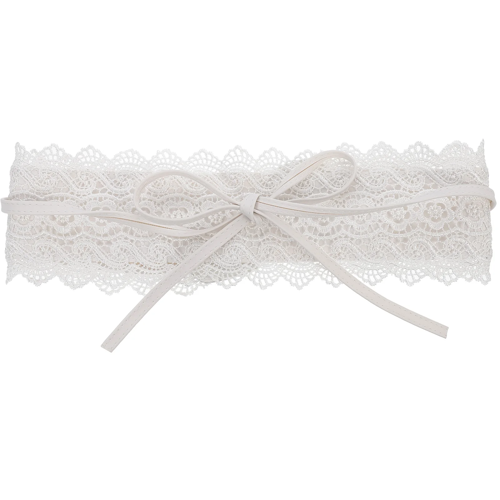 

Lace Waist Belt Wide Band Cinch Corset Dress Belts Vintage White Adjustable Girdle Slim Decor Accessories Tunic Leggings
