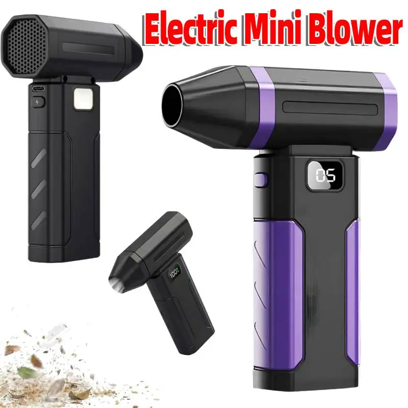 Compressed Air Duster 5-Speed Handheld Portable Dust Blower Electric Dryer 6000mAh for Car Computer Home Office Dust Cleaning