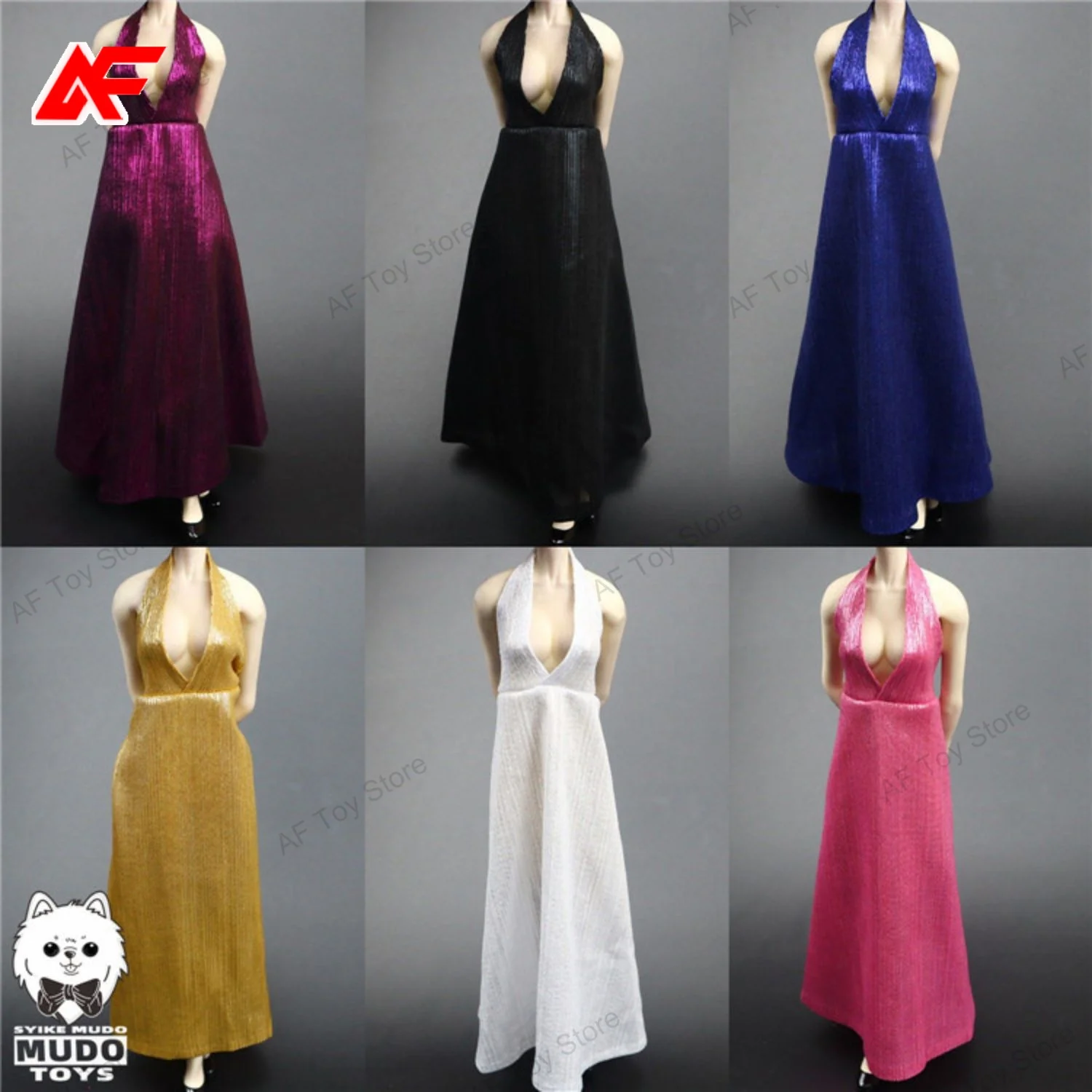 

CTC-001 1/6 Scale Deep V Evening Dress Clothing Fit For 12'' TBL PH JO ANT Female Action Figure Body Dolls