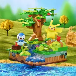 Pokemon Building Blocks Cartoon Pikachu Bulbasaur Toy modello assemblato per bambini Pet Elf Kid regalo per bambini compatibile con Lego
