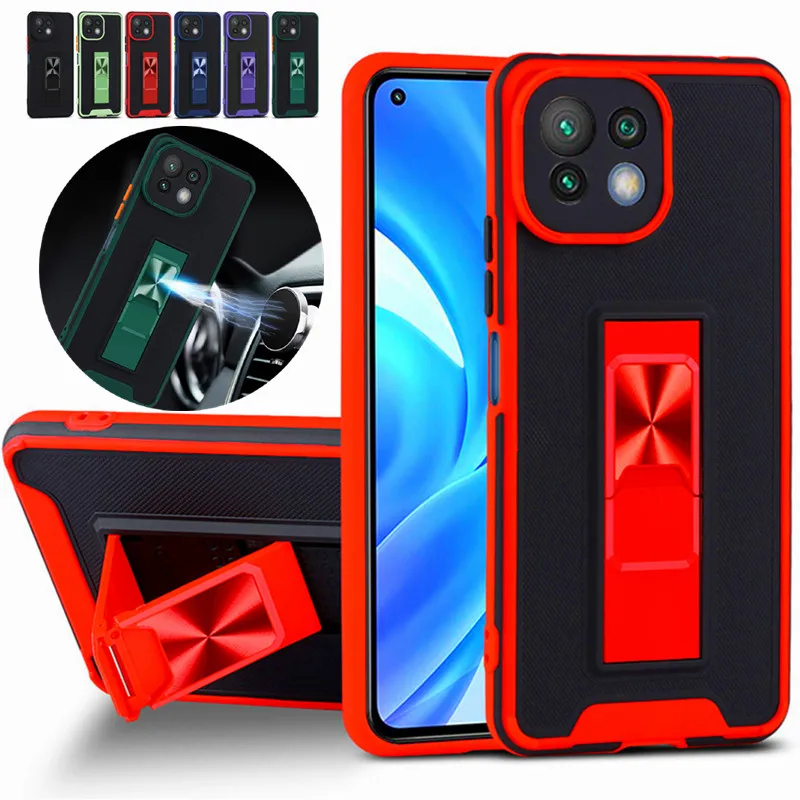 

For Xiaomi Mi 11 Lite Case Car Magnetic Ring Armor Holder Stand Cover For Xiaomi 11 Pro 11X 11i 11 i Mi11 Mi11i Kickstand Cases