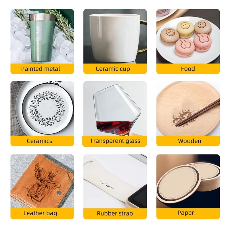 ABDJ-мини портативный лазерный гравер Diy Bluetooth машина окрашенная собачья бирка бумага кожа деревянный пластиковый логотип машина с ЧПУ