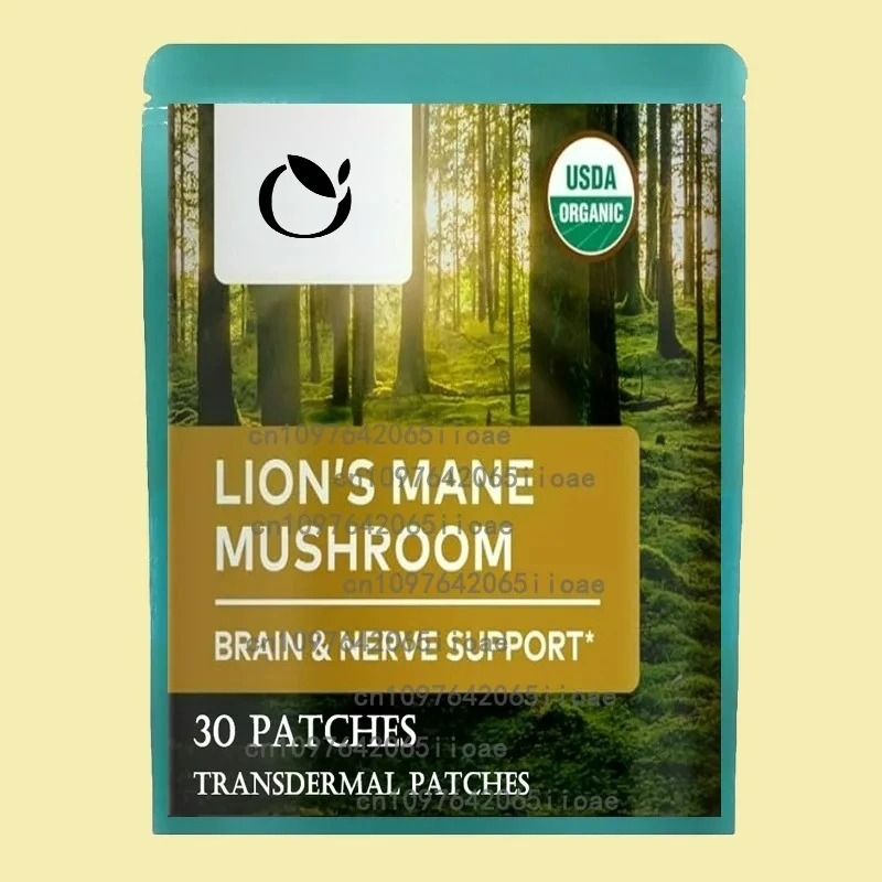30 Patches Lions Mane Mushroomm  Transdermal Patches, Brain & Nerve Health Support