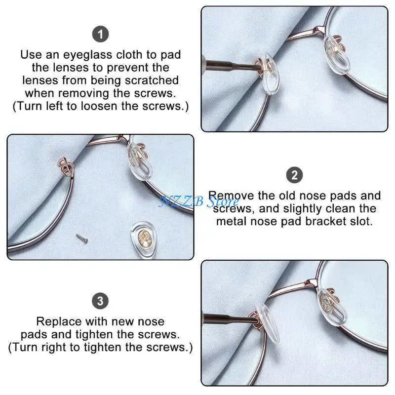 

T21F 20PCS Soft Silicone Nose Pad Eyewears Accessories Nonslip Comfortable Cushion