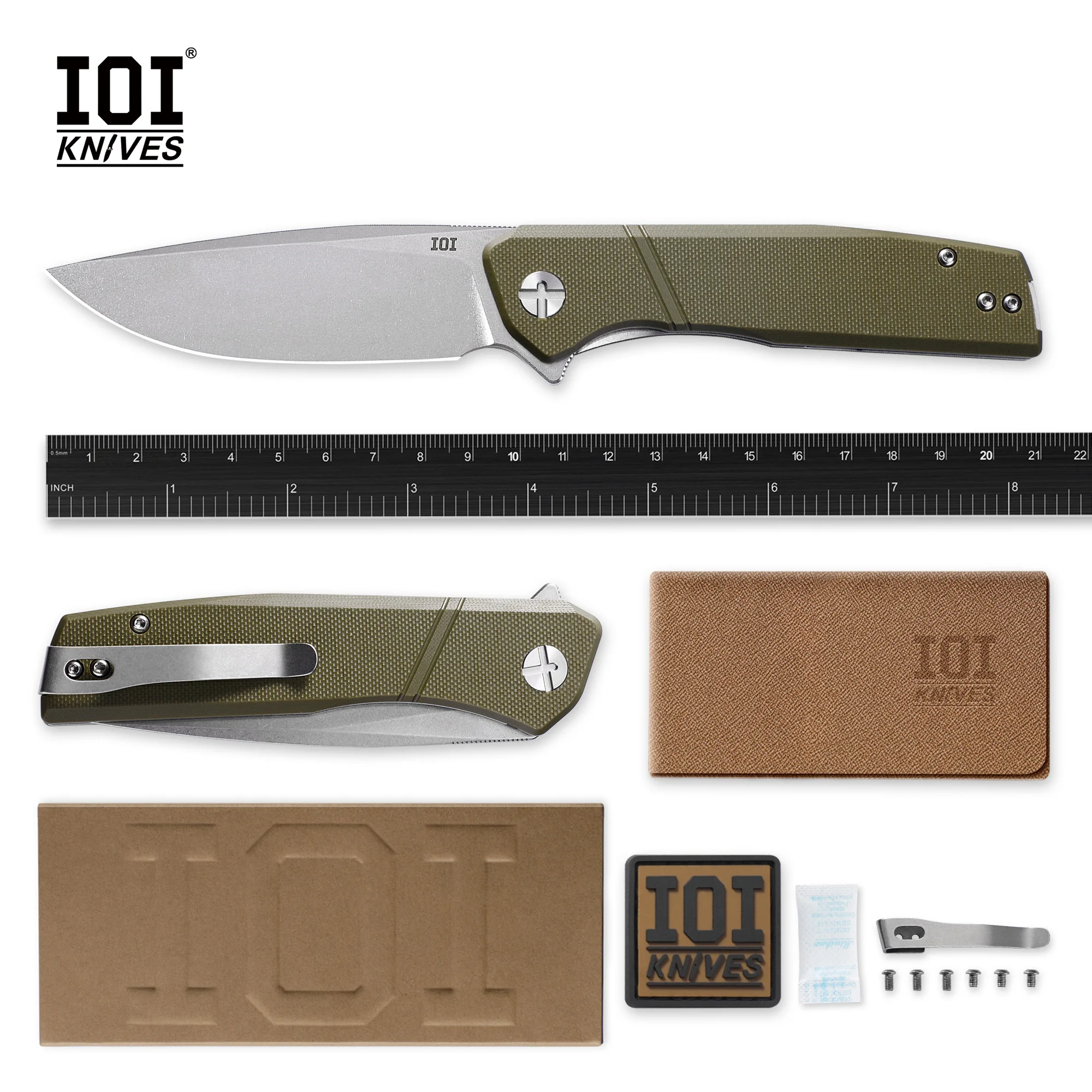 

IOI I51484 Pocketknives 14C28N Steel Ball Bearing G10 Handle Folding Knife Foldable Camping Hunting EDC Pocket Tool