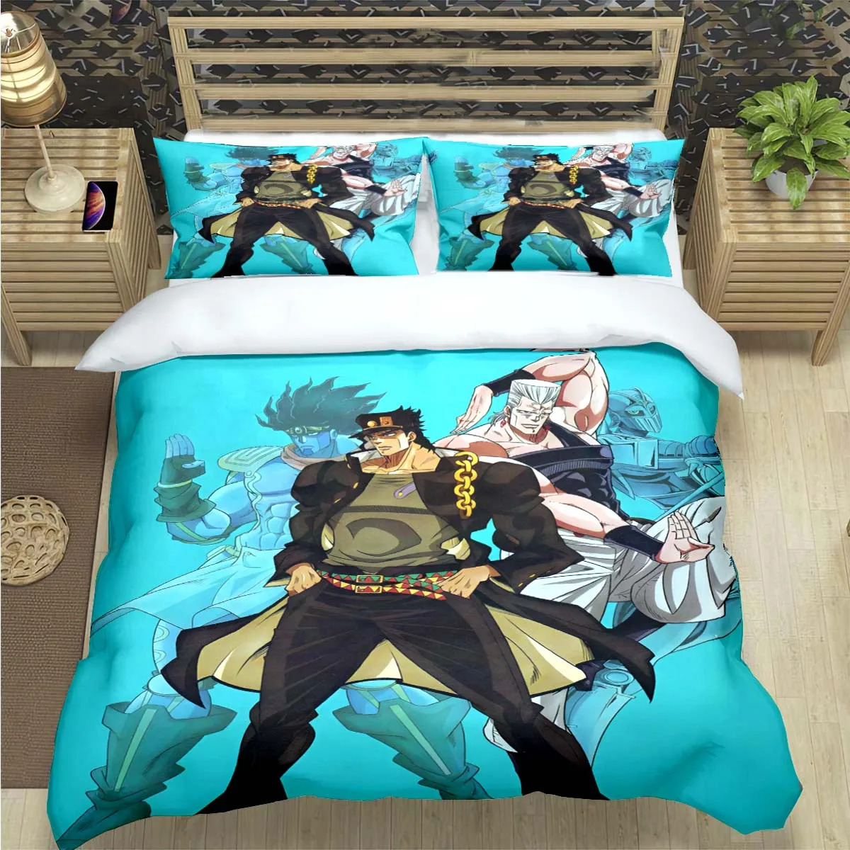 

Popular Cartoon J-JoJo’s Bizarre AdventurePrint Bedding Sets Bed Supplie Set Comforter Set Teens Girls Twin Single Kid Gift