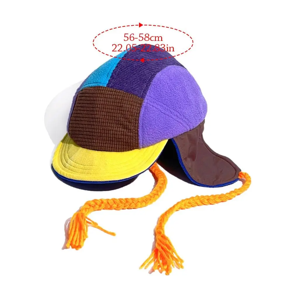 قبعة بومبر قطيفة مقاومة للرياح للرجال والنساء ، غطاء للأذنين ، قبعة فرو سميكة ، أوشانكا دافئة ، في الهواء الطلق