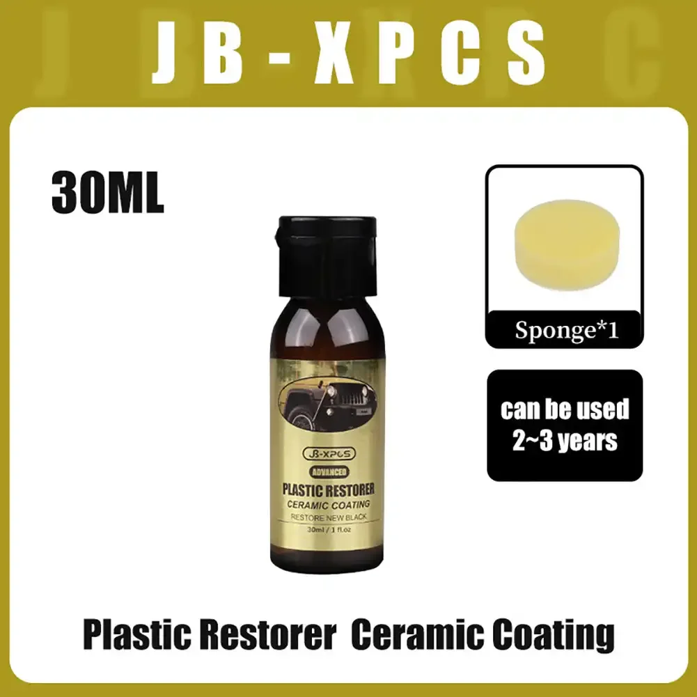 

Car Ceramic Coating Protect Agent Plastic Trim Restorer Agent LongLasting Back To Black Refresh Rubber Coat Car Cleaning Care