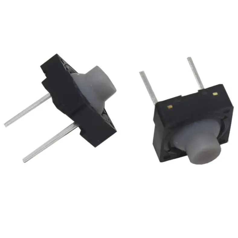 【100-10PCS】Touch   Pin 5H Silica Gel Silent Button Two Feet Pin Conductive Silicone Button switch 2pin 8x8x5 mm