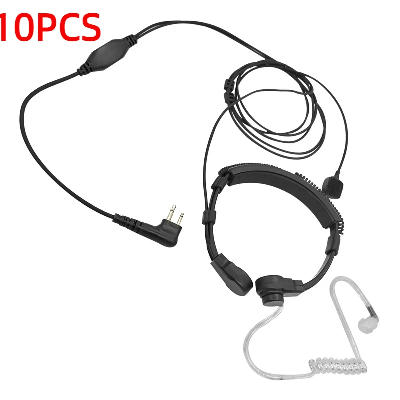 

1/5/10 шт. тактическая военная радиогарнитура, наушник с PTT на горле, вибрация, микрофон для Motorola, Dep450