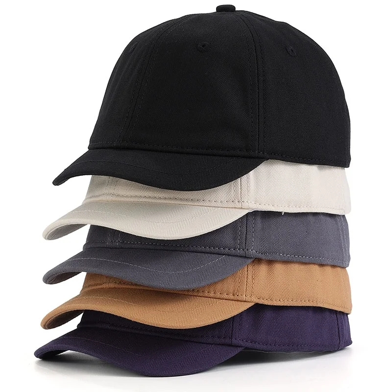 Retro Japanese Stylish Baseball Caps for men and women Solid Color Short Brim Caps for All Seasons Ins all-match golf hats kpop