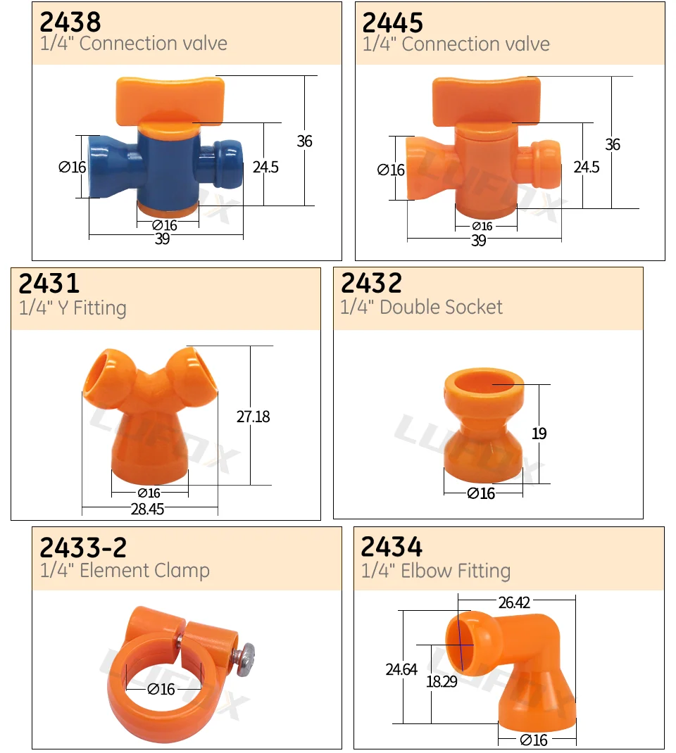 Gute Qualität G1/4 "Einstellbare Kühlmittel Schlauch POM Kunststoff Kühlrohr Runde Flache Poröse Flache Düse mit Schalter Ventil PT NPT1/8 – Detail 2