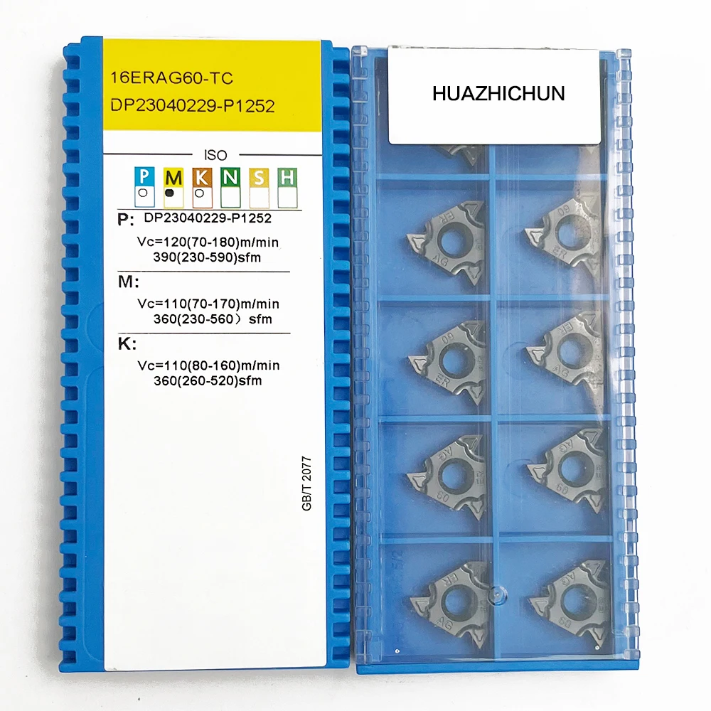 

HUAZHICHUN 16ERAG60-TCGM3225 Carbide Inserts Milling Cutter Tool
