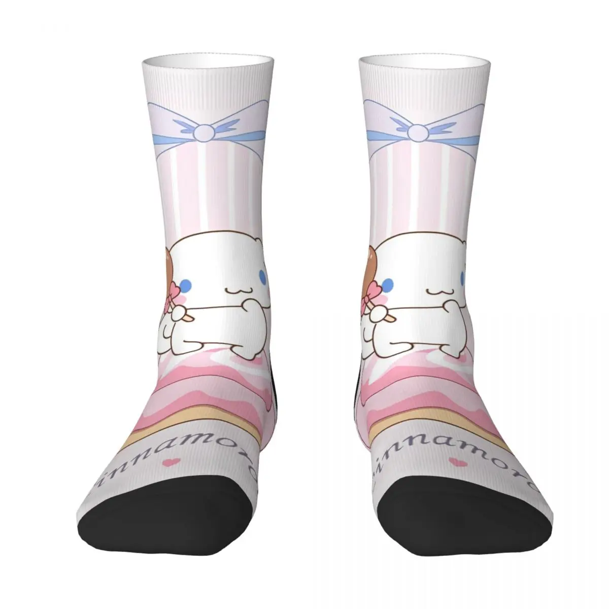 Autumn Winter Cool Unisex Sanrio Cinnamoroll Cute Cartoon Socks Sweat Absorbing Basketball Socks