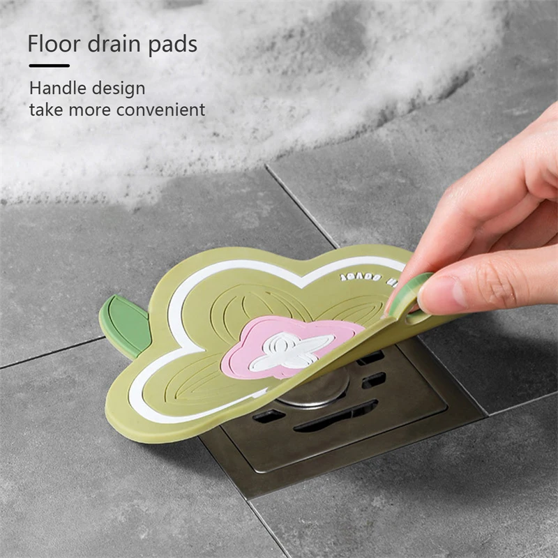 Silicone Floor Drain Cover Toilet Anti-odor Artifact Mat Bathroom Kitchen Sink Cover Sewer Deodorizer Hair Stoppers And Catchers