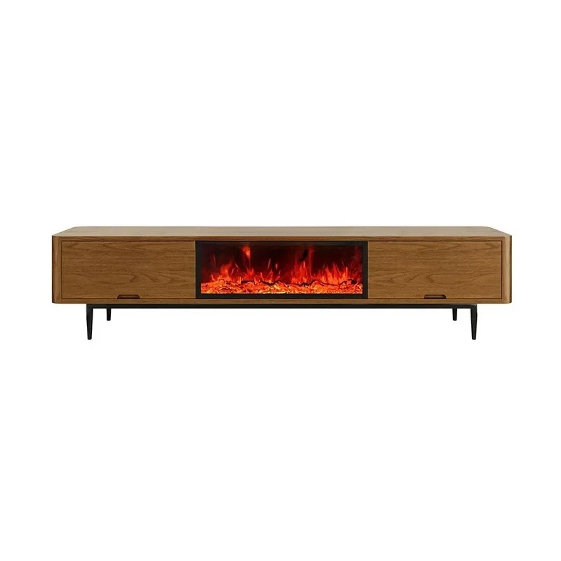 Chimenea de estilo Retro, mueble de TV de piso a techo, estufa eléctrica de llama simulada, mostrador de suelo decorativo 9338
