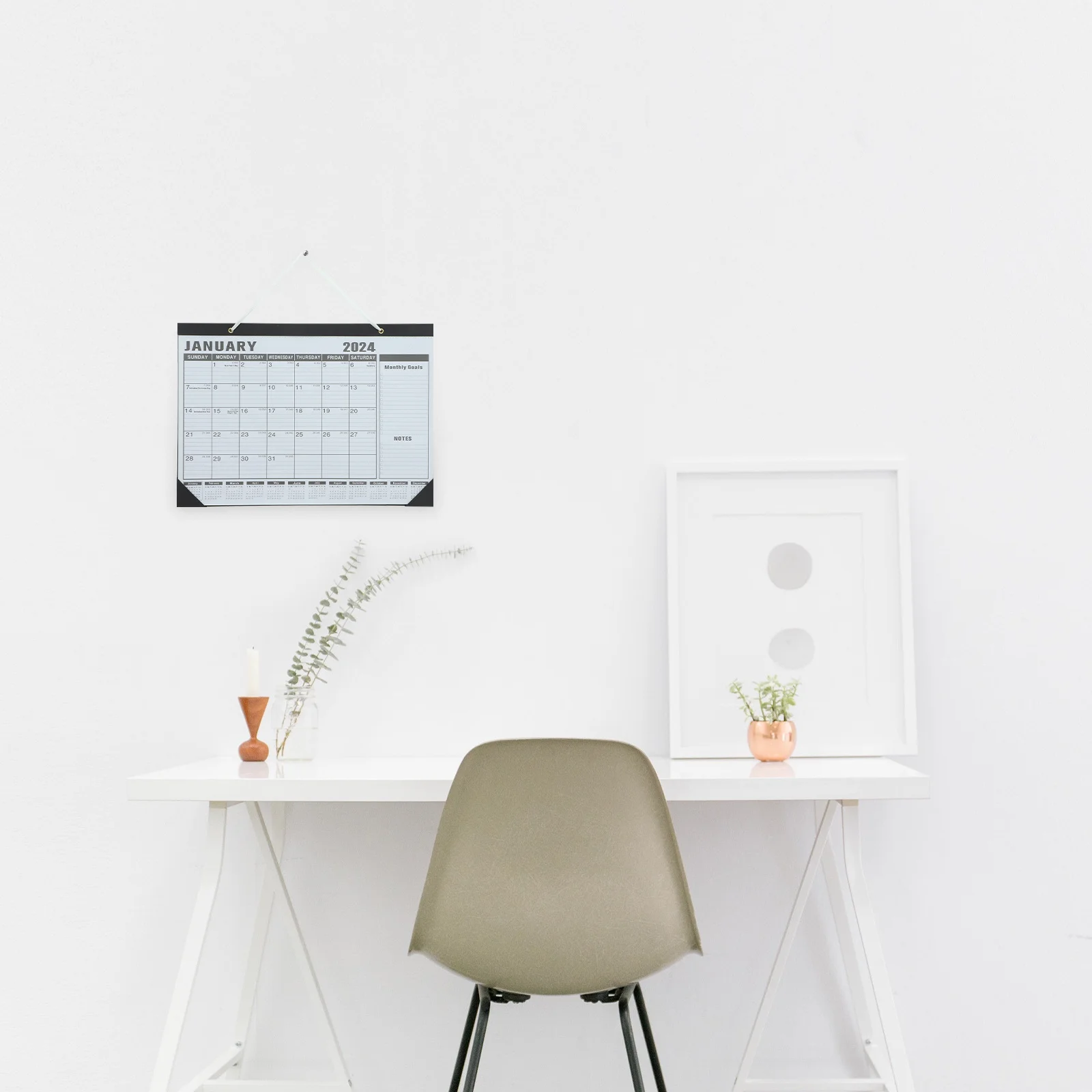 

2024-2025 Family Wall Calendar Monthly Hanging Organizer for Room Use Reliable Material Holiday Calendar Daily Planning Solution